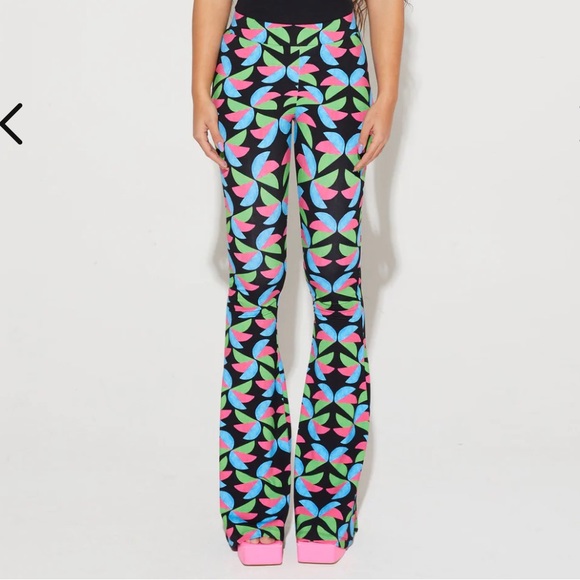 stieglitz Pants & Jumpsuits New Stieglitz Mara Flared Pants 42 Us2 Place Multi Green Pink